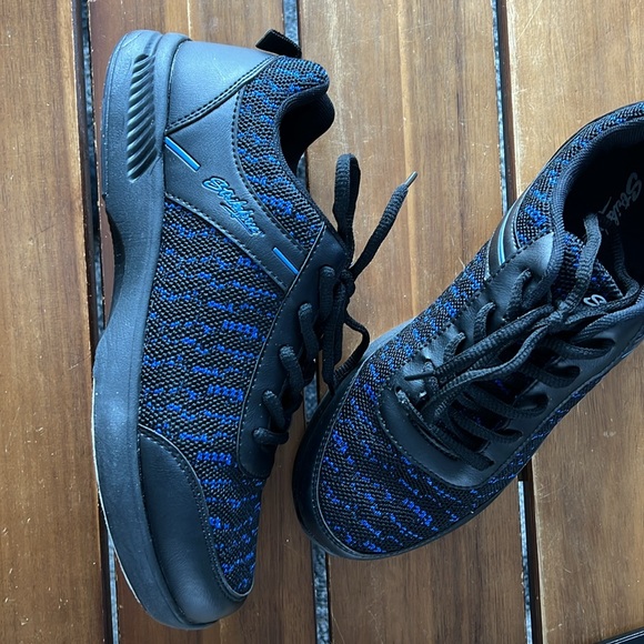 Men’s 9 Wide Bowling shoes - Flyer Mesh Black/Royal - Picture 6 of 9